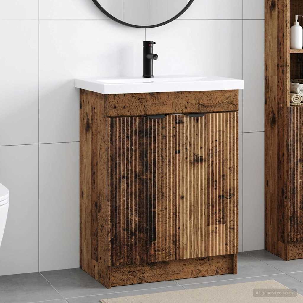 Fürdőszoba bútor szett Antik Fa 78,5 x 37,5 x 81 cm Szerelt Fa