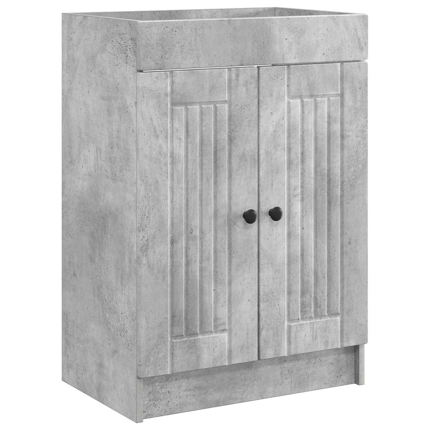 Fürdőszoba bútor szett Betonszürke 56 x 37,5 x 81 cm Szerelt Fa