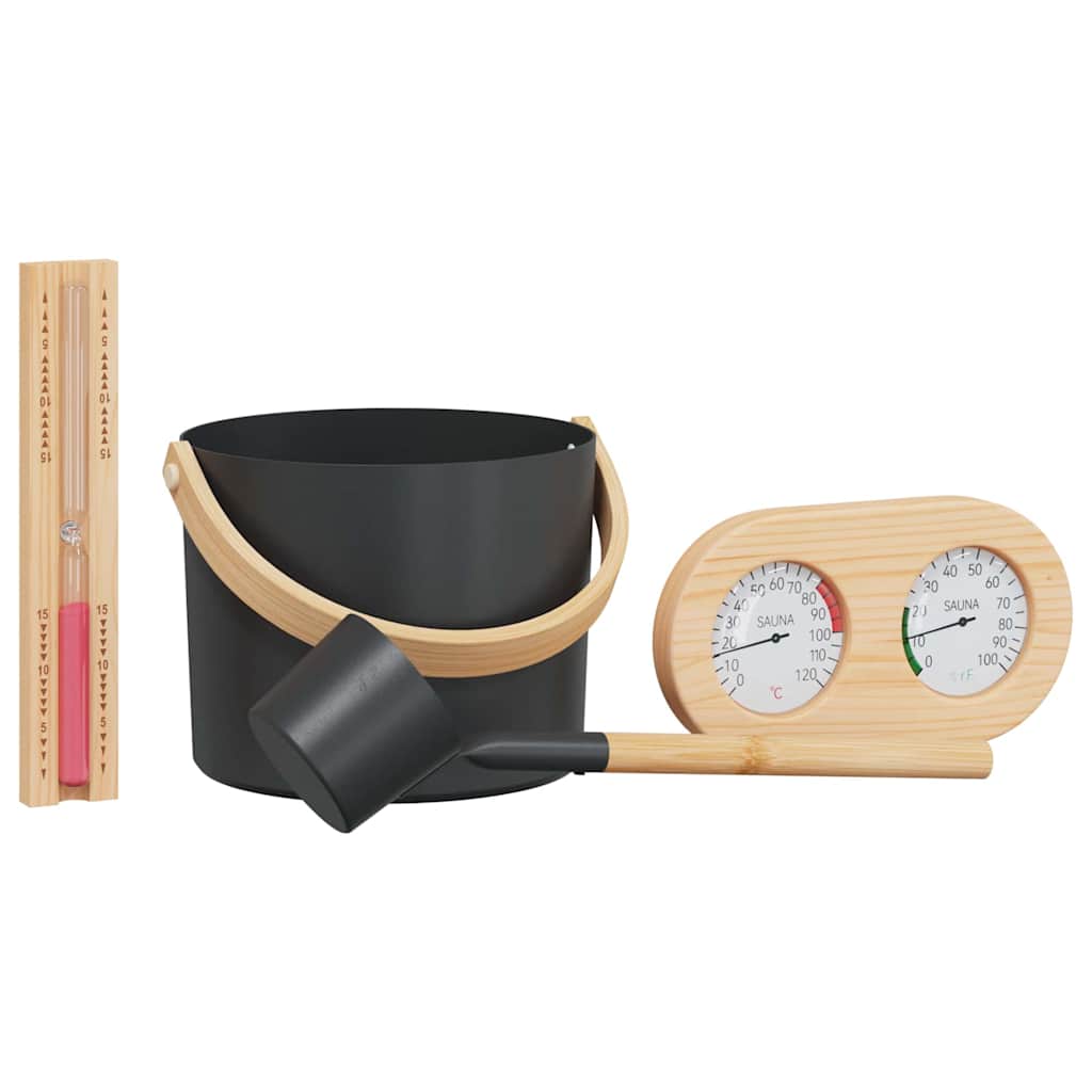 Szauna Kiegészítő Készlet 4 pcs Fekete
