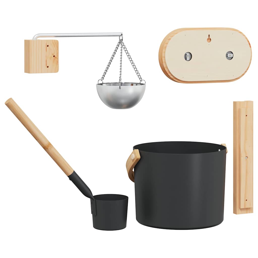 Szauna Kiegészítő Készlet 5 pcs Fekete