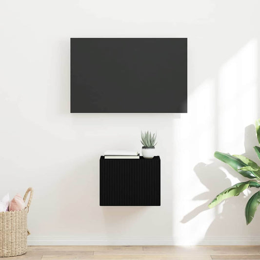 TV Fali Szekrény Fekete 39 x 31 x 29,5 cm Faanyag