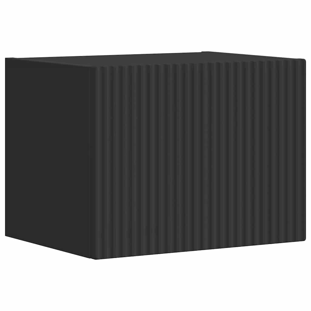 TV Fali Szekrény Fekete 39 x 31 x 29,5 cm Faanyag