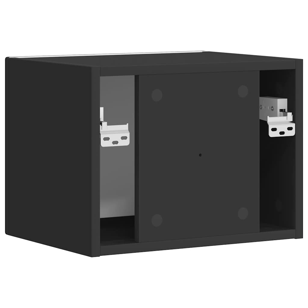 TV Fali Szekrény 39 x 31 x 29,5 cm Fekete Szerelt Fa