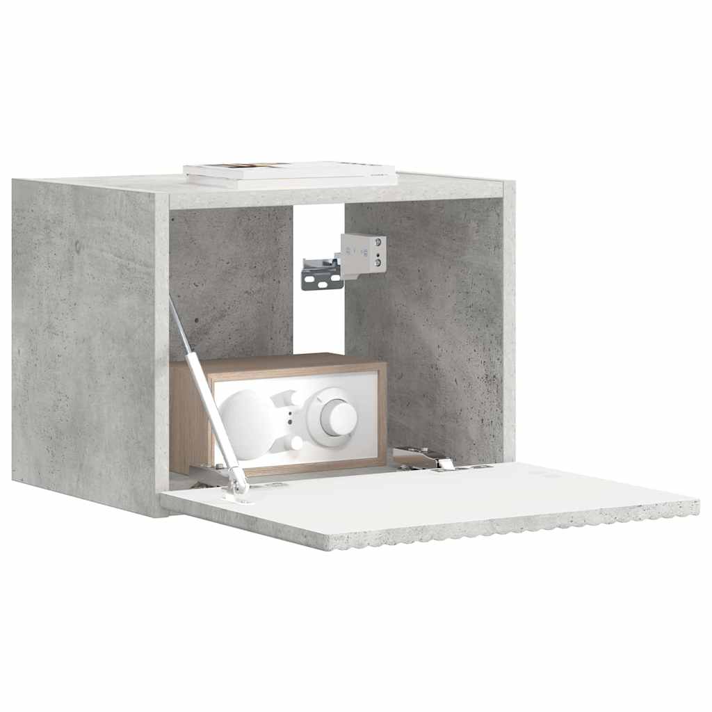 TV Fali Szekrény 39 x 31 x 29,5 cm Beton Szerelt Fa