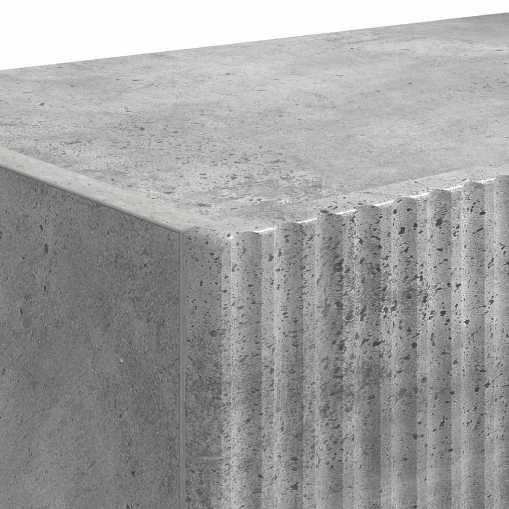 TV Fali Szekrény 2 pcs Beton Szerelt Fa