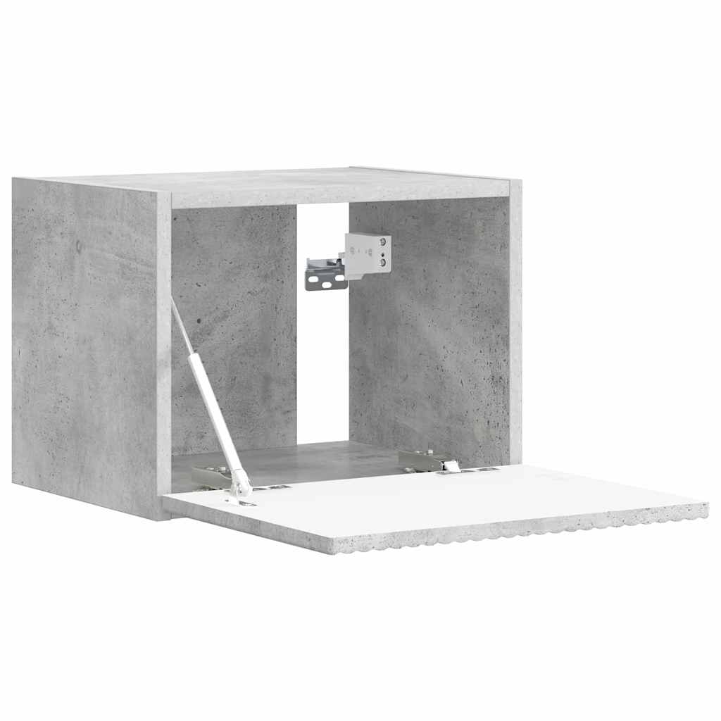 TV Fali Szekrény 2 pcs Beton Szerelt Fa