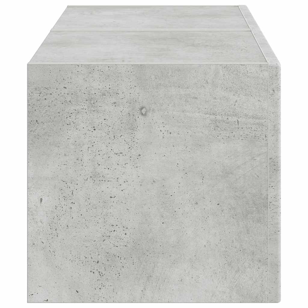 TV Fali Szekrény 2 pcs Beton Szerelt Fa