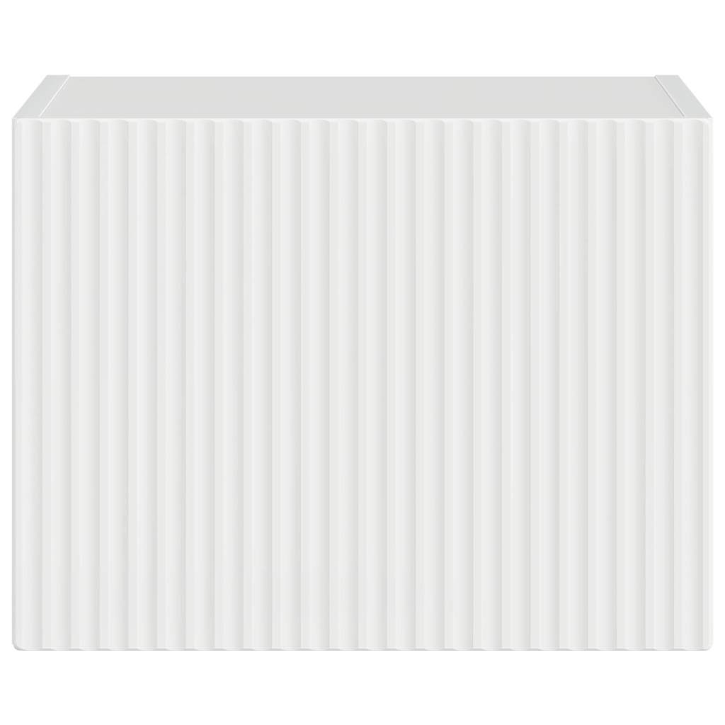 TV Fali Szekrény 39 x 31 x 29,5 cm Fényes Fehér Szerelt Fa