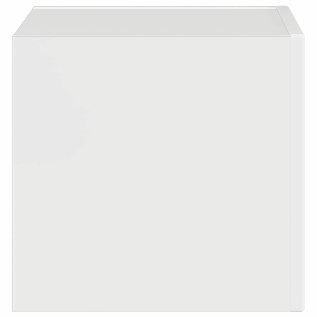 TV Fali Szekrény 39 x 31 x 29,5 cm Fényes Fehér Szerelt Fa