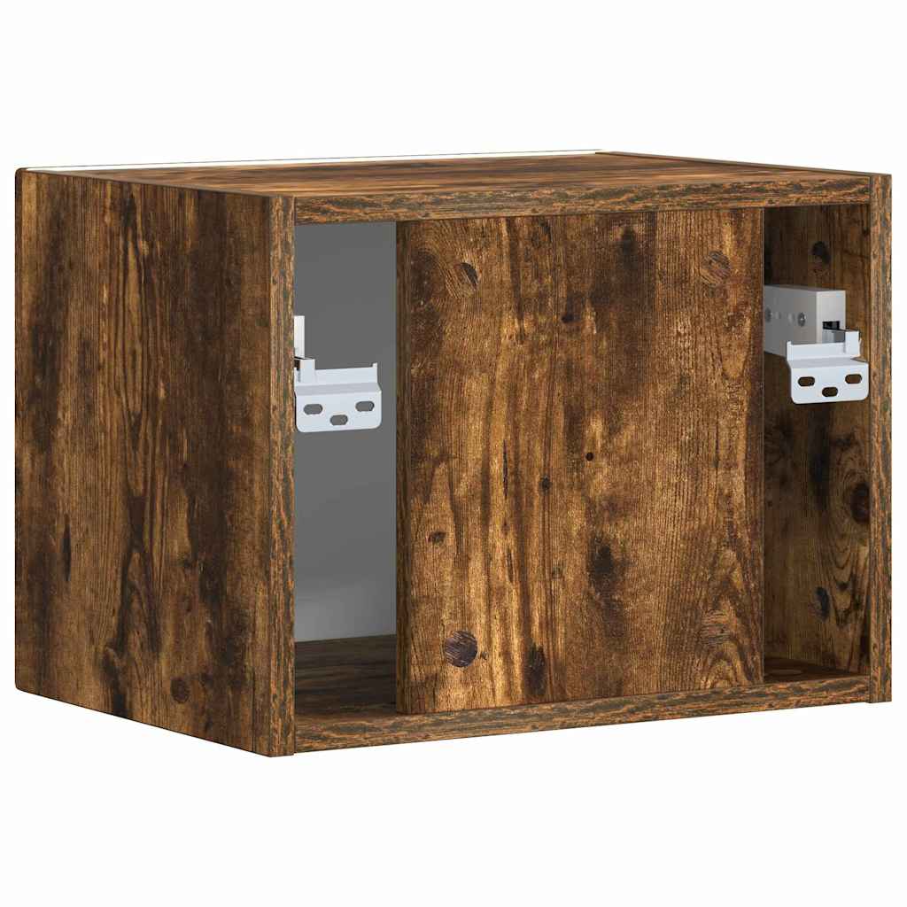 TV Fali Szekrény 39 x 31 x 29,5 cm Füstölt tölgy Szerelt Fa
