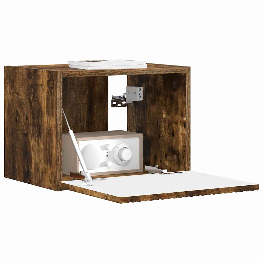 TV Fali Szekrény 39 x 31 x 29,5 cm Füstölt tölgy Szerelt Fa