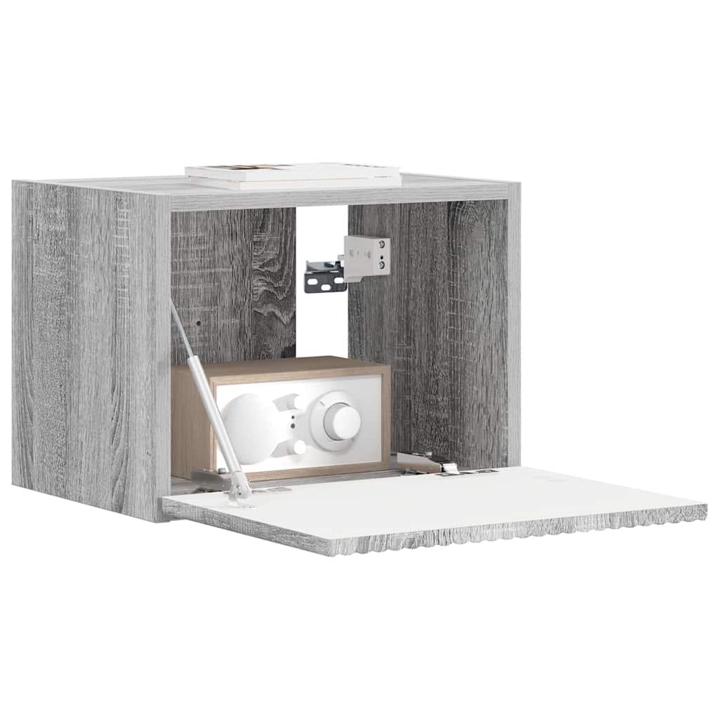 TV Fali Szekrény 39 x 31 x 29,5 cm Szürke Sonoma Szerelt Fa
