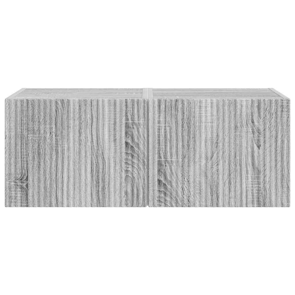 TV Fali Szekrény 2 pcs Szürke Sonoma 39 x 31 x 29,5 cm Faanyag