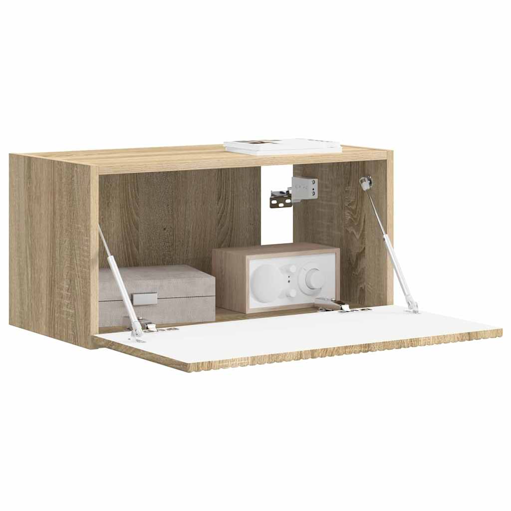 TV Fali Szekrény 60 x 31 x 29,5 cm Sonoma Szerelt Fa