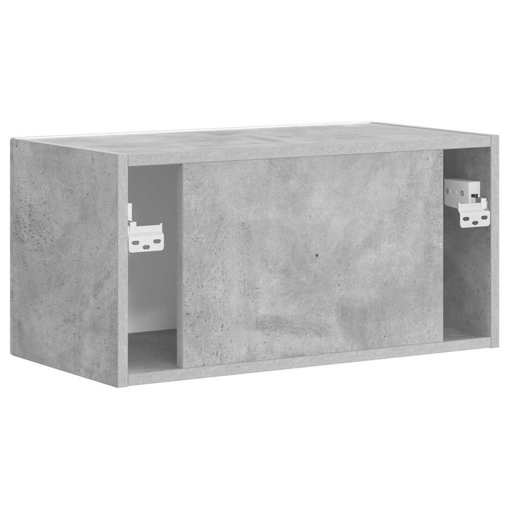 TV Fali Szekrény 60 x 31 x 29,5 cm Beton Szerelt Fa