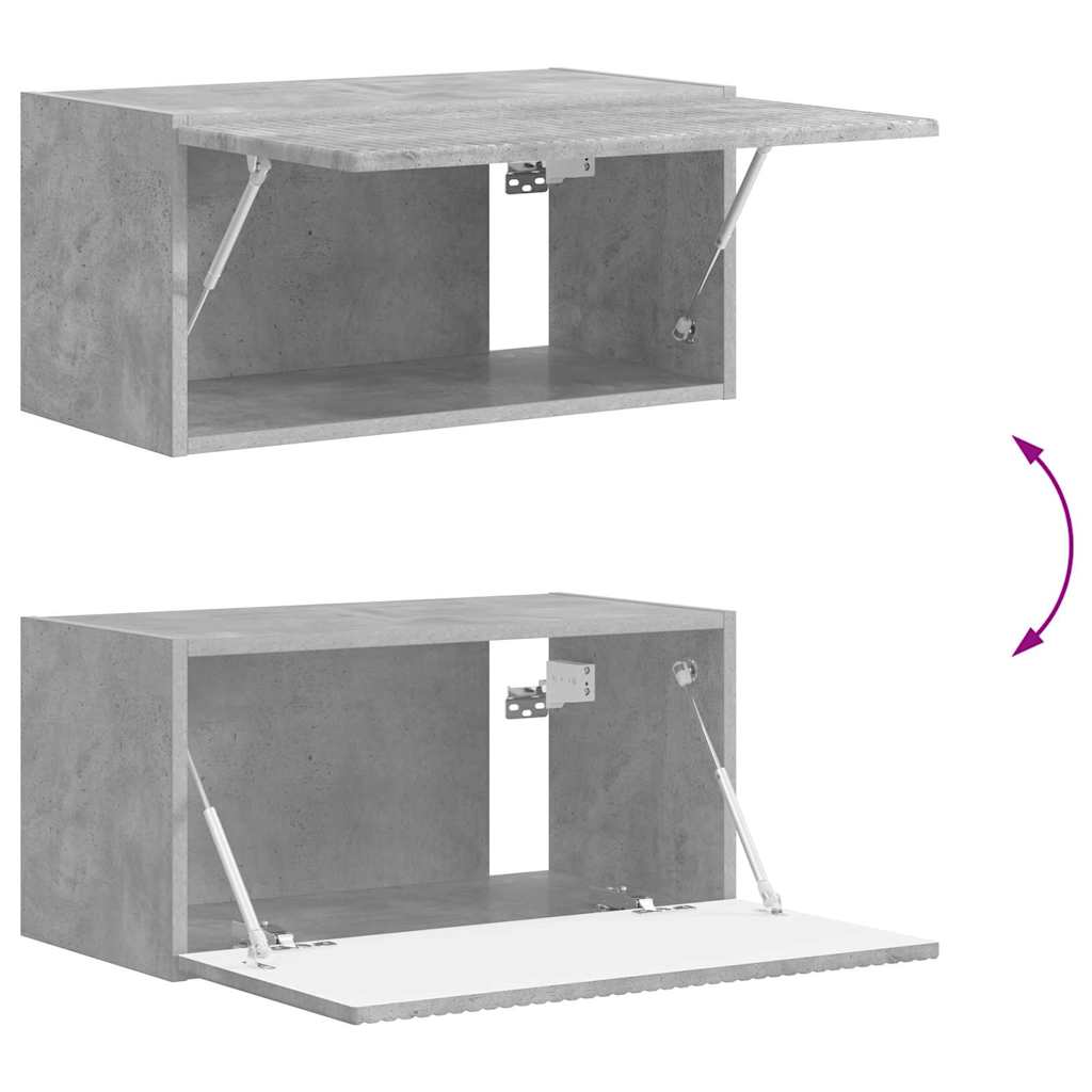 TV Fali Szekrény 60 x 31 x 29,5 cm Beton Szerelt Fa