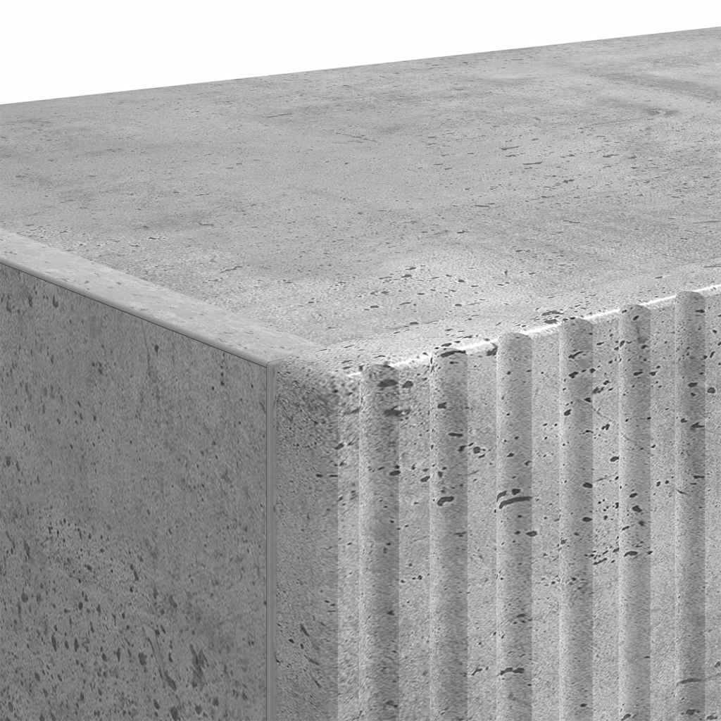 TV Fali Szekrény 2 pcs Beton Szerelt Fa