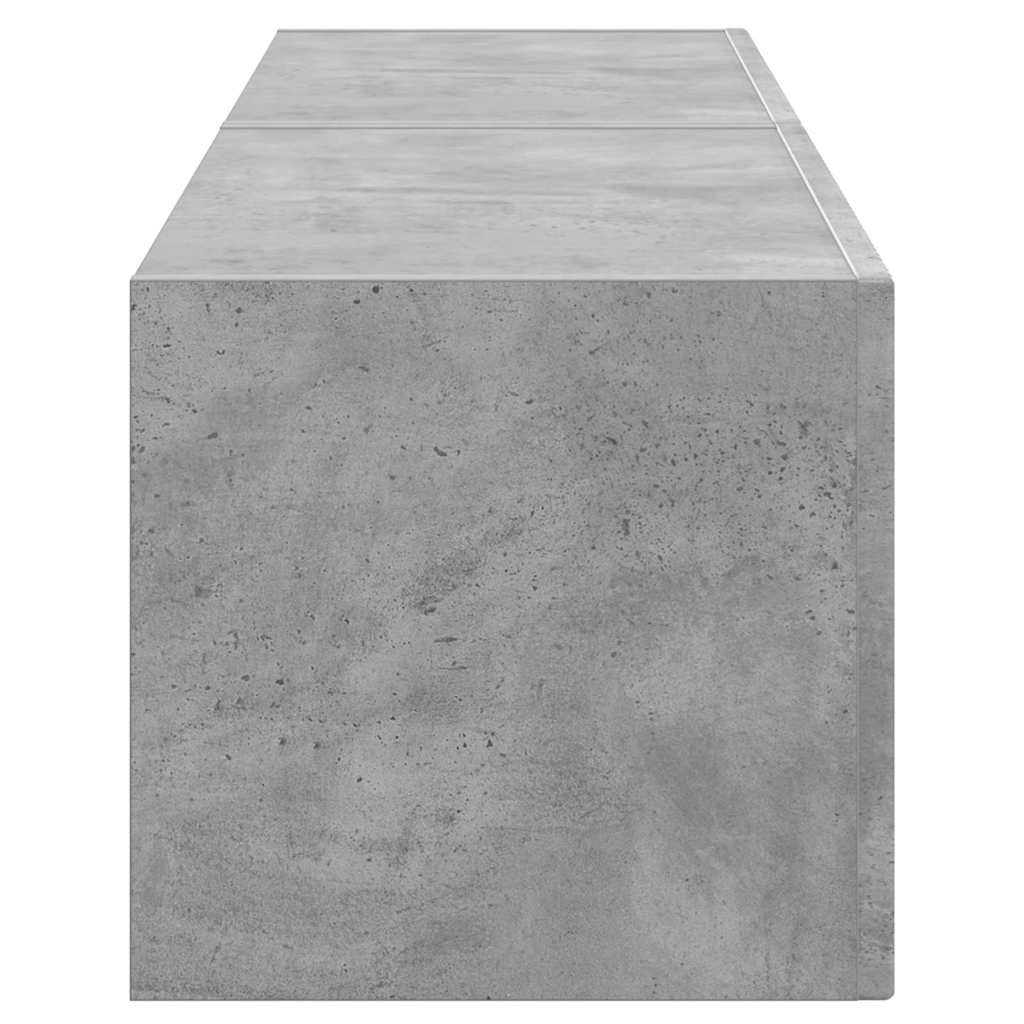 TV Fali Szekrény 2 pcs Beton Szerelt Fa
