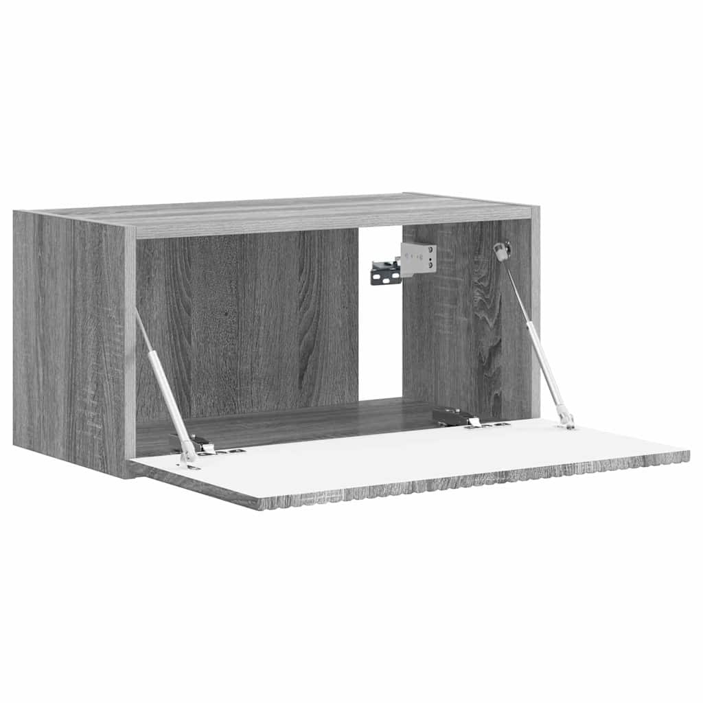 TV Fali Szekrény 60 x 31 x 29,5 cm Szürke Sonoma Szerelt Fa