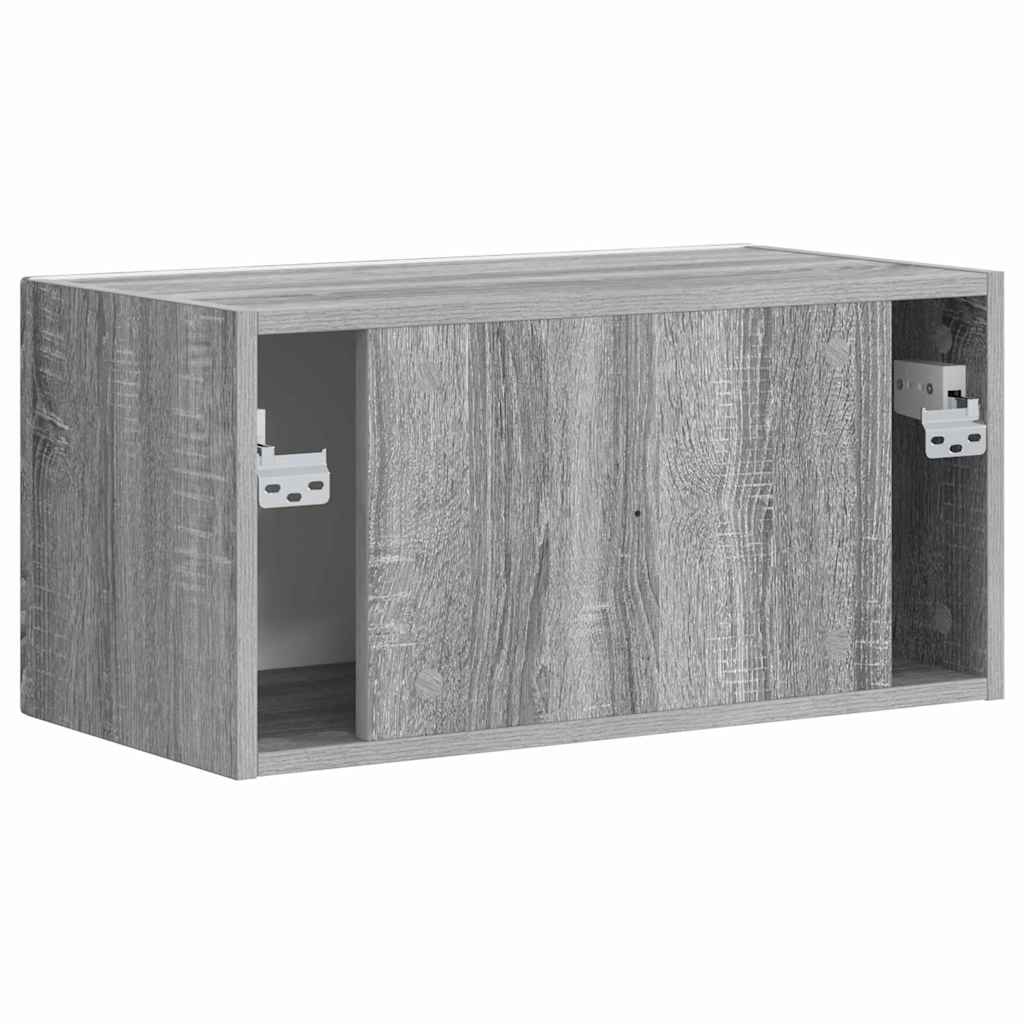TV Fali Szekrény 60 x 31 x 29,5 cm Szürke Sonoma Szerelt Fa