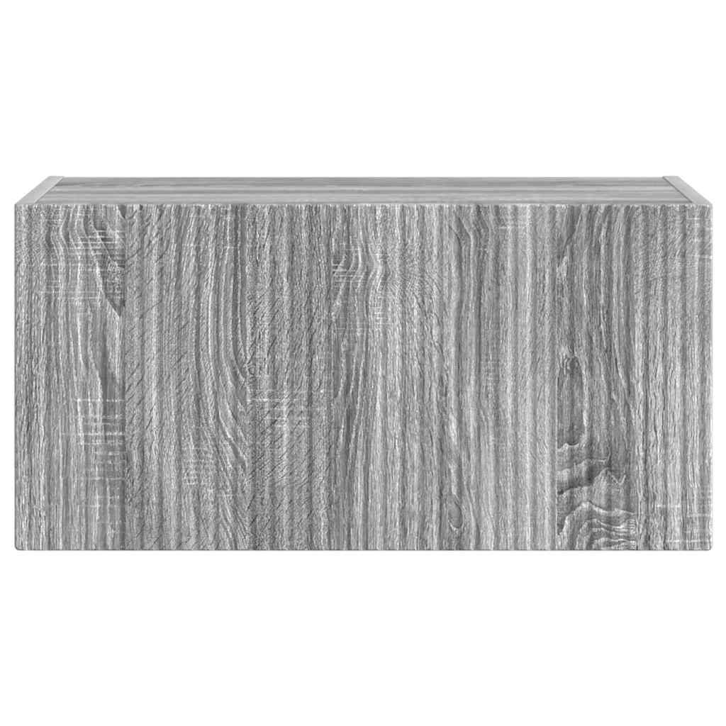 TV Fali Szekrény 60 x 31 x 29,5 cm Szürke Sonoma Szerelt Fa