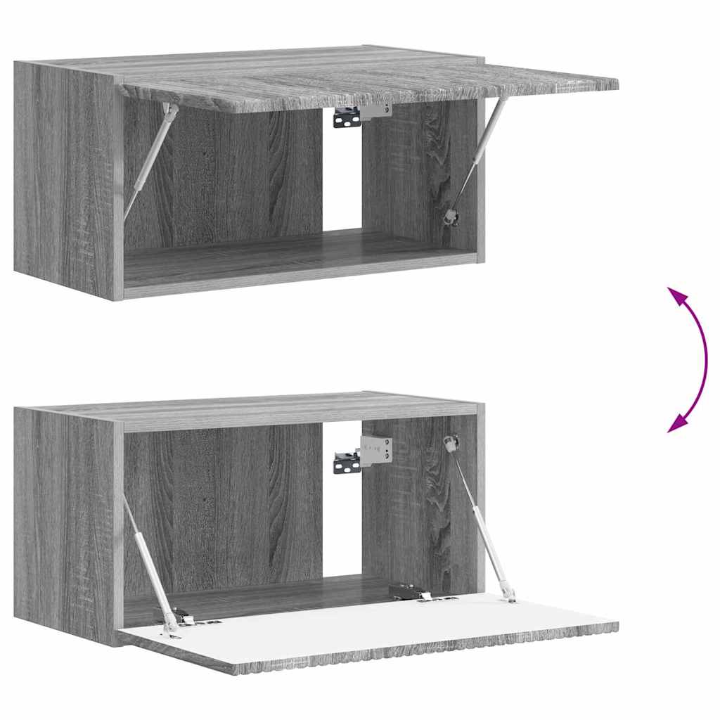 TV Fali Szekrény 60 x 31 x 29,5 cm Szürke Sonoma Szerelt Fa