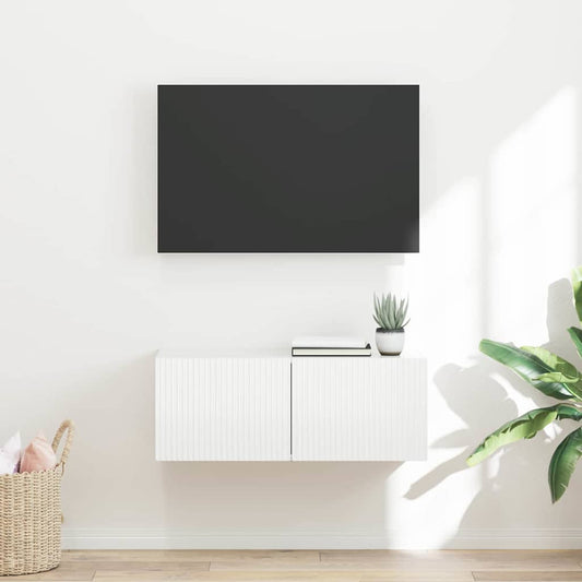 TV Fali Szekrény Fehér 78,5 x 31 x 29,5 cm Faanyag