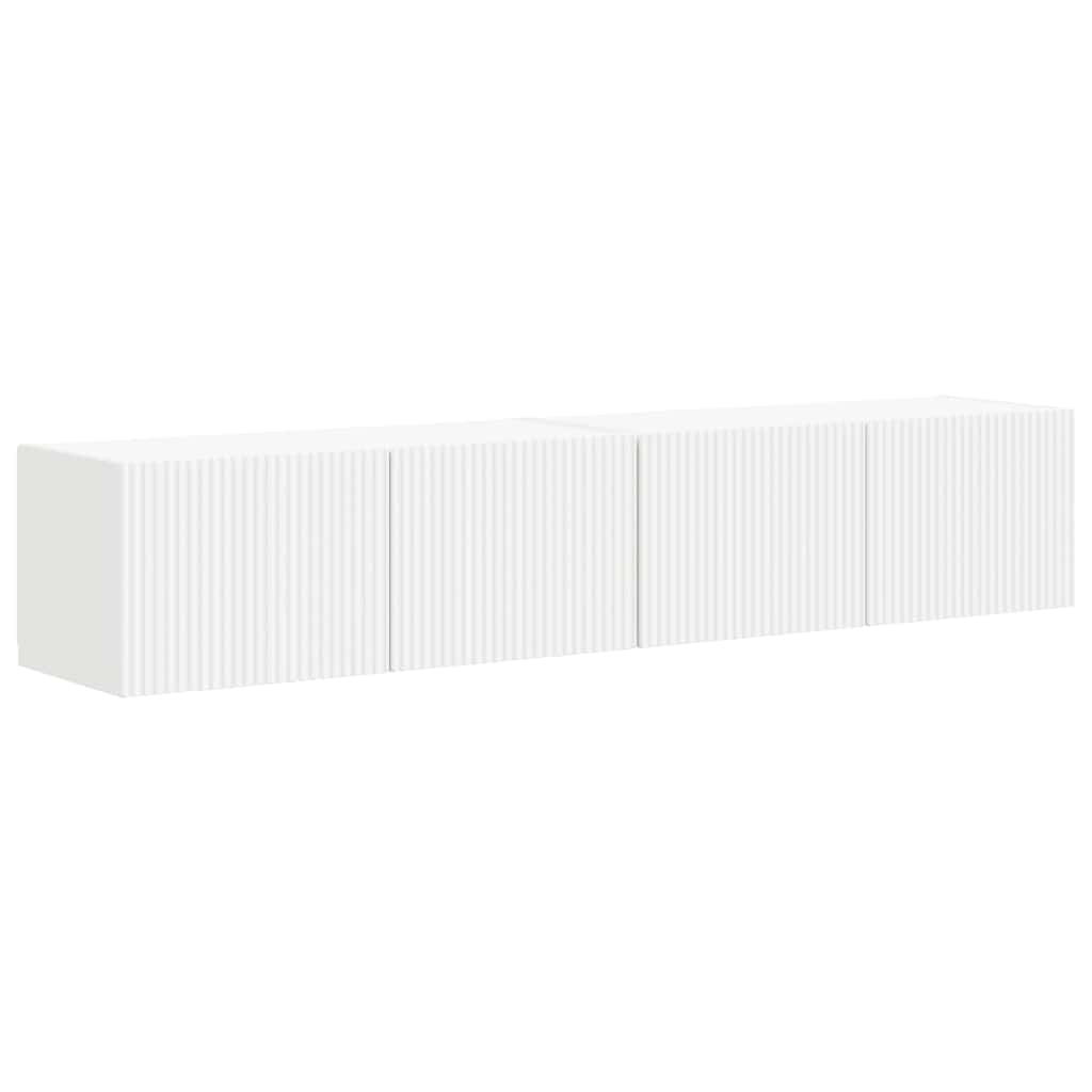 TV Fali Szekrény 2 pcs Fehér 78,5 x 31 x 29,5 cm Faanyag