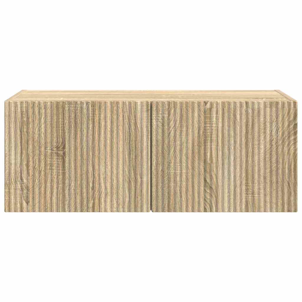 TV Fali Szekrény 78,5 x 31 x 29,5 cm Sonoma Szerelt Fa