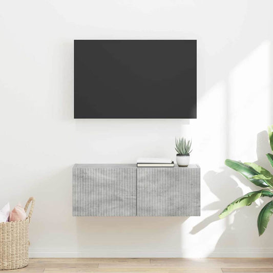 TV Fali Szekrény Beton 78,5 x 31 x 29,5 cm Faanyag