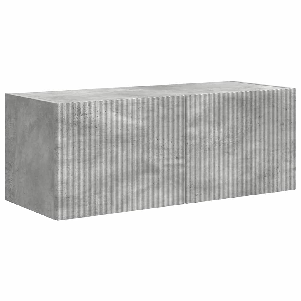 TV Fali Szekrény 78,5 x 31 x 29,5 cm Beton Szerelt Fa