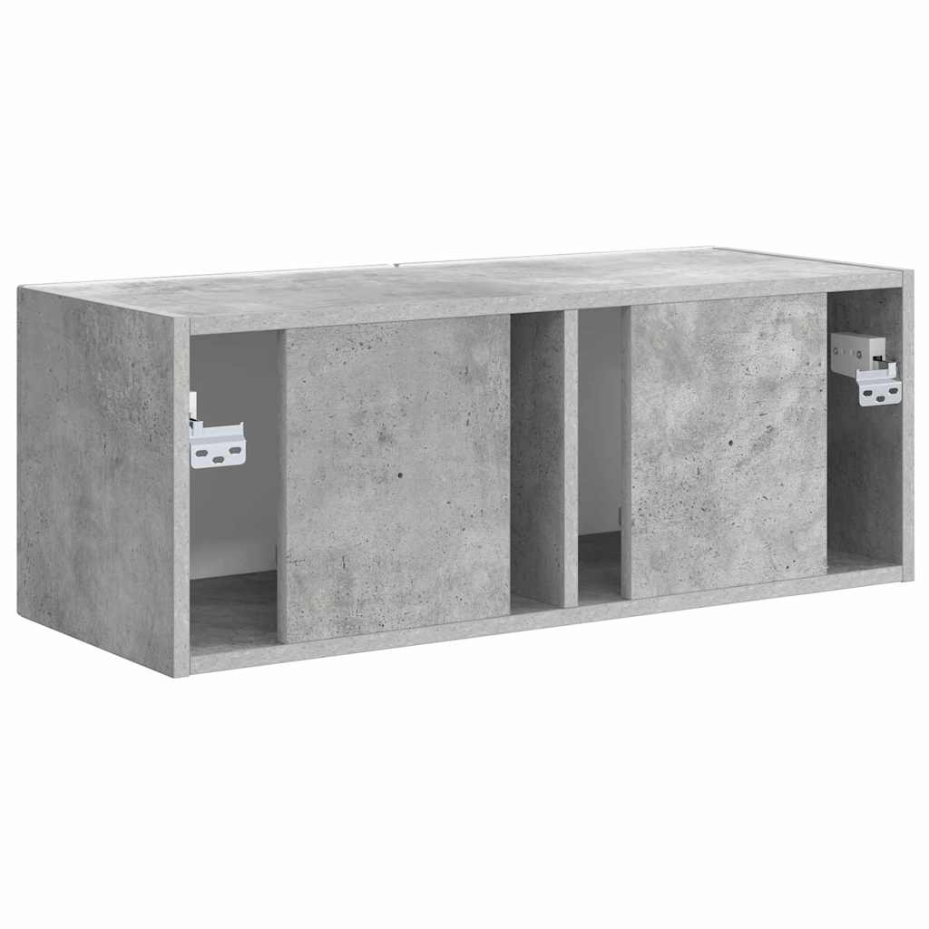 TV Fali Szekrény 78,5 x 31 x 29,5 cm Beton Szerelt Fa