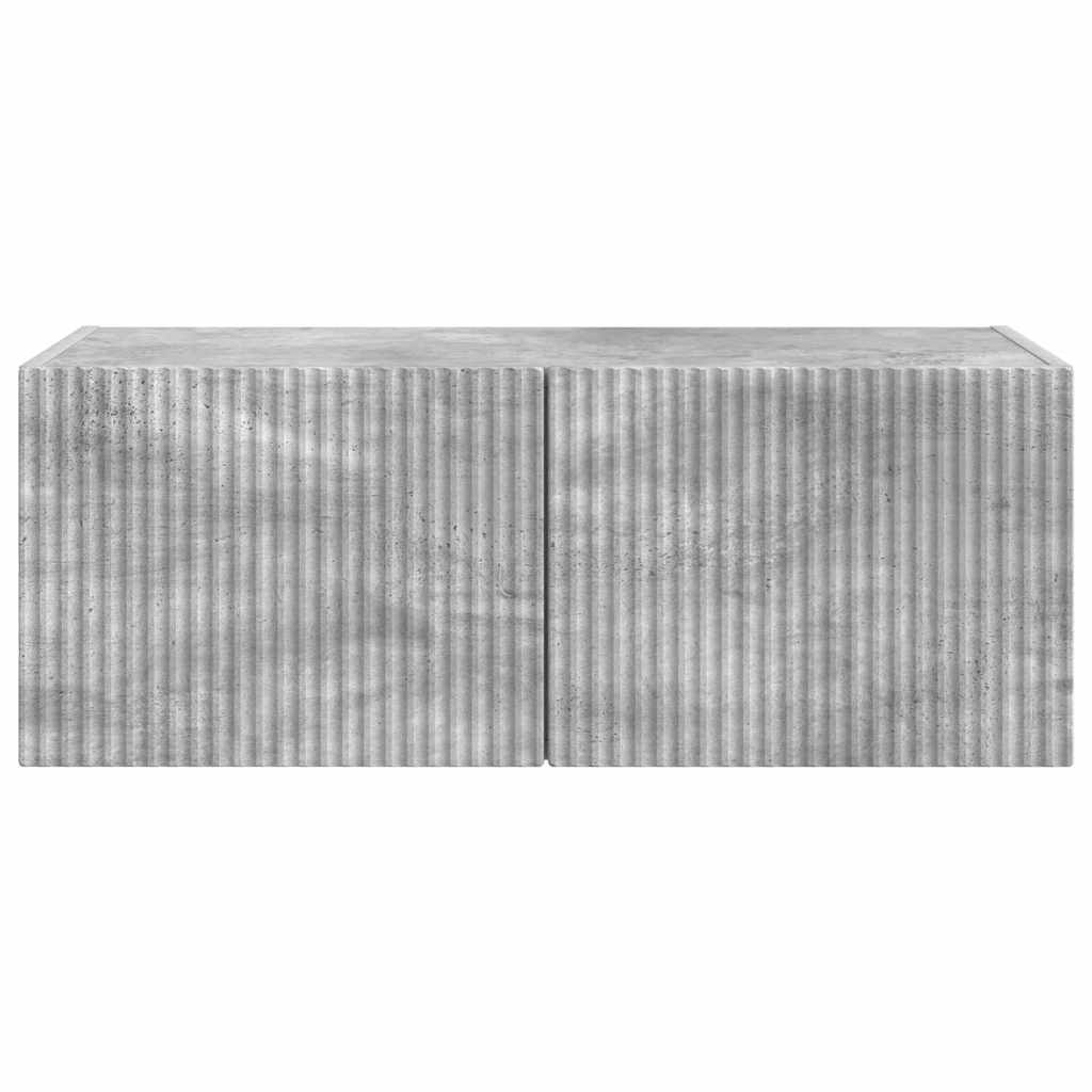 TV Fali Szekrény 78,5 x 31 x 29,5 cm Beton Szerelt Fa