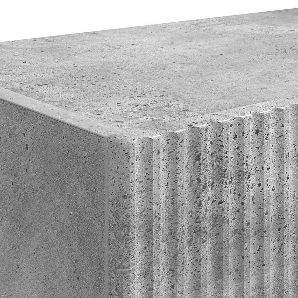 TV Fali Szekrény 2 pcs Beton Szerelt Fa