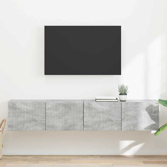TV Fali Szekrény 2 pcs Beton 78,5 x 31 x 29,5 cm Faanyag