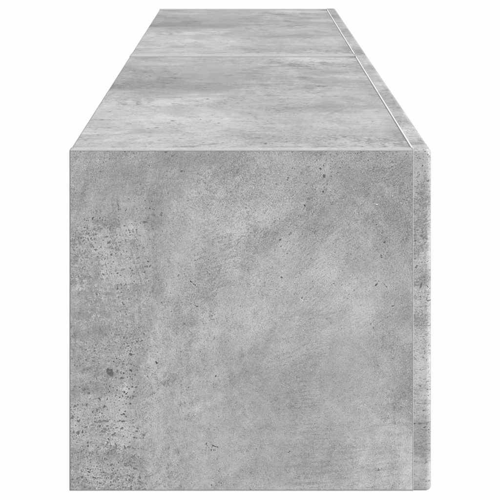 TV Fali Szekrény 2 pcs Beton Szerelt Fa