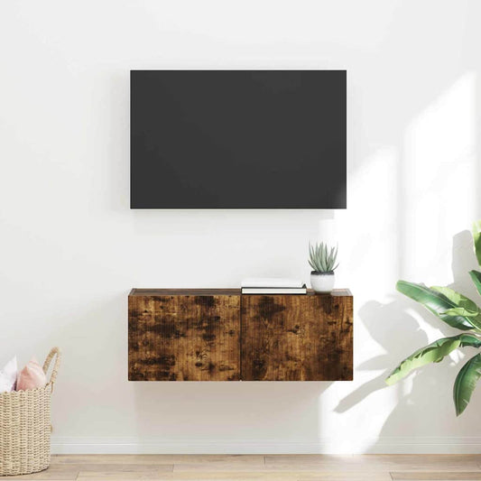 TV Fali Szekrény Füstölt tölgy 78,5 x 31 x 29,5 cm Faanyag
