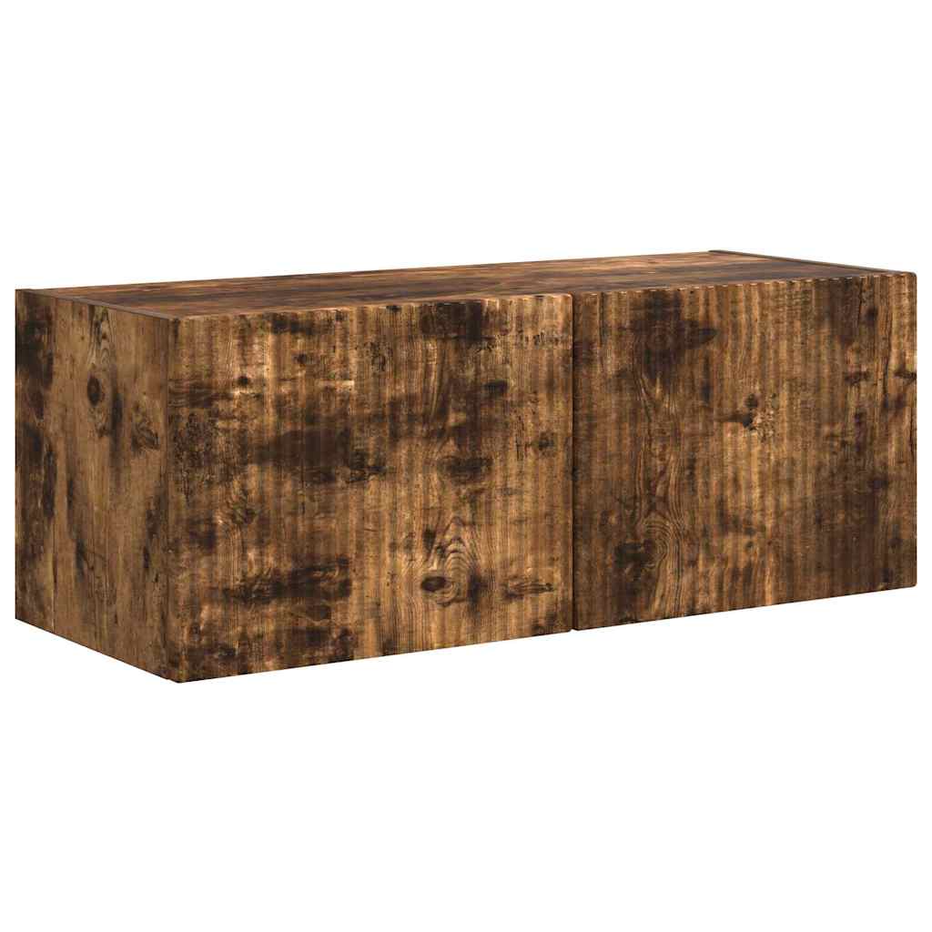 TV Fali Szekrény 78,5 x 31 x 29,5 cm Füstölt tölgy Szerelt Fa