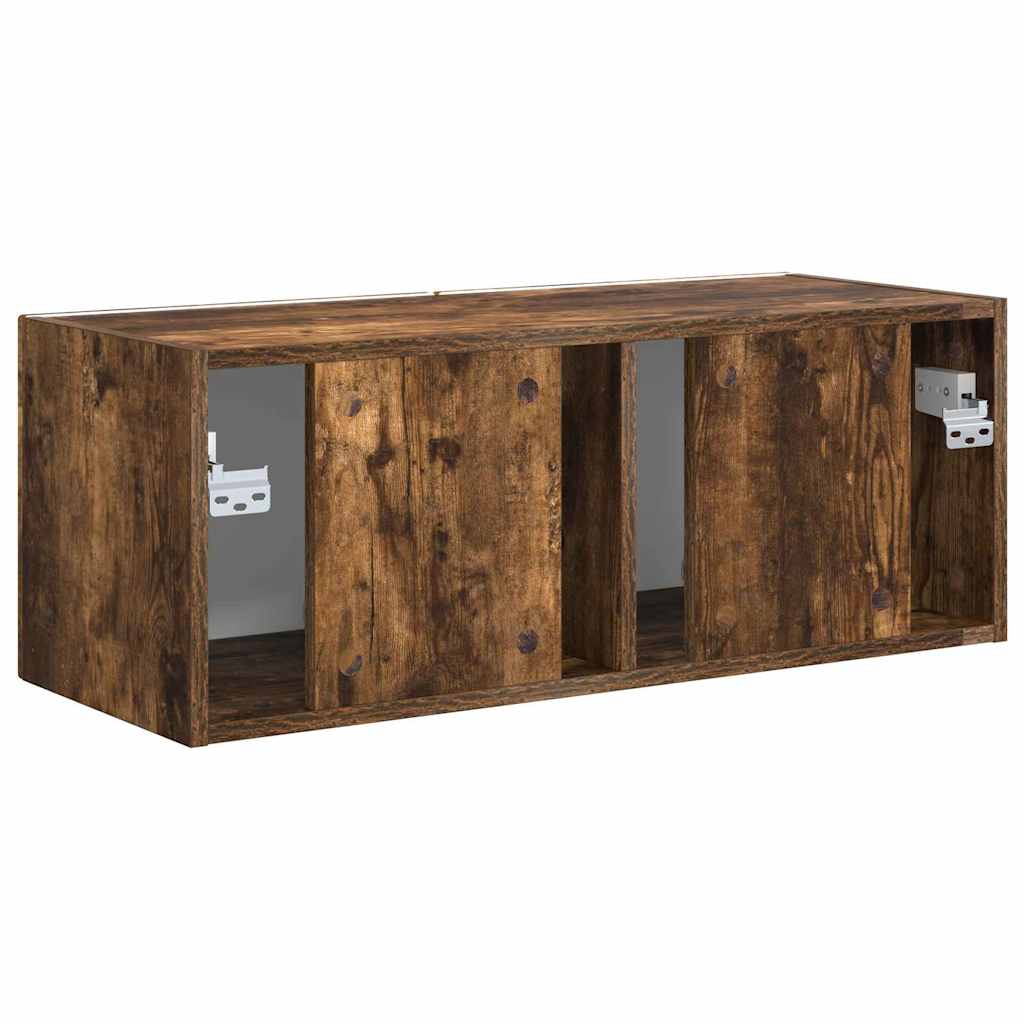 TV Fali Szekrény 78,5 x 31 x 29,5 cm Füstölt tölgy Szerelt Fa