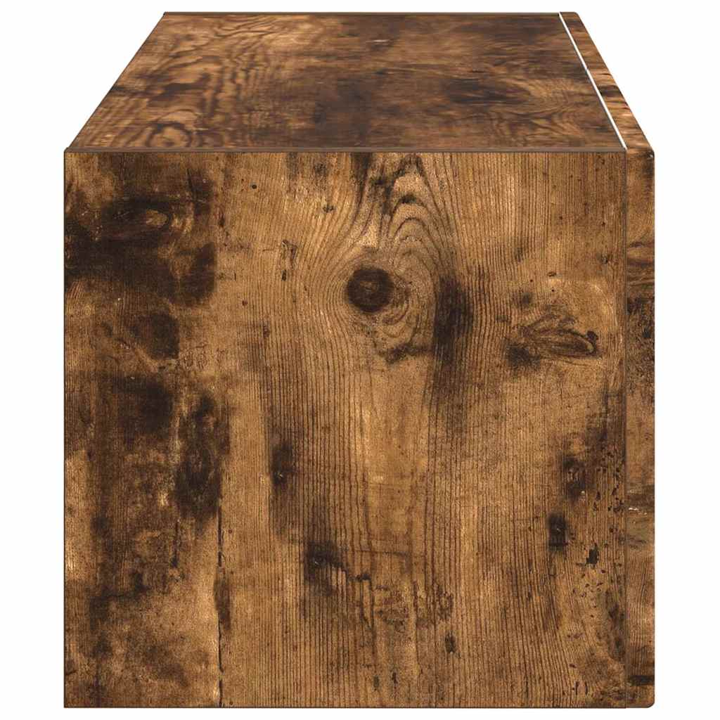 TV Fali Szekrény 78,5 x 31 x 29,5 cm Füstölt tölgy Szerelt Fa