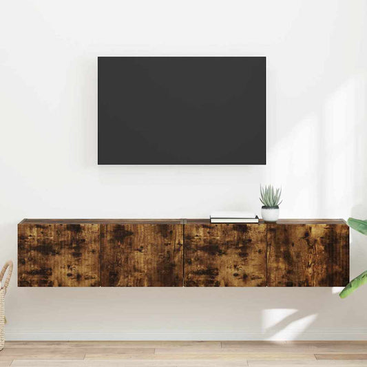 TV Fali Szekrény 2 pcs Füstölt tölgy 78,5 x 31 x 29,5 cm