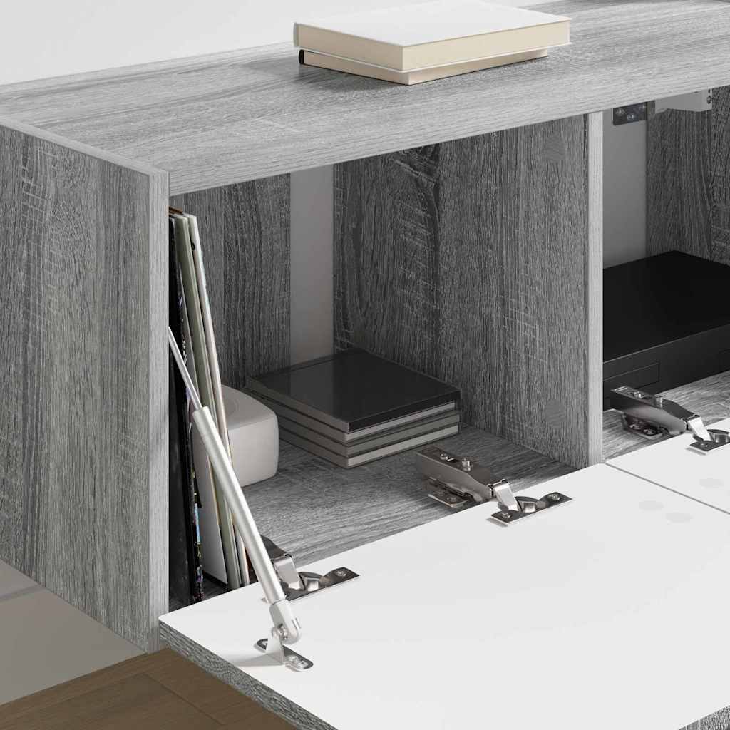TV Fali Szekrény 78,5 x 31 x 29,5 cm Szürke Sonoma Szerelt Fa