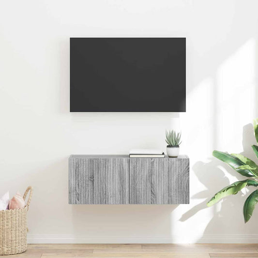TV Fali Szekrény Szürke Sonoma 78,5 x 31 x 29,5 cm Faanyag