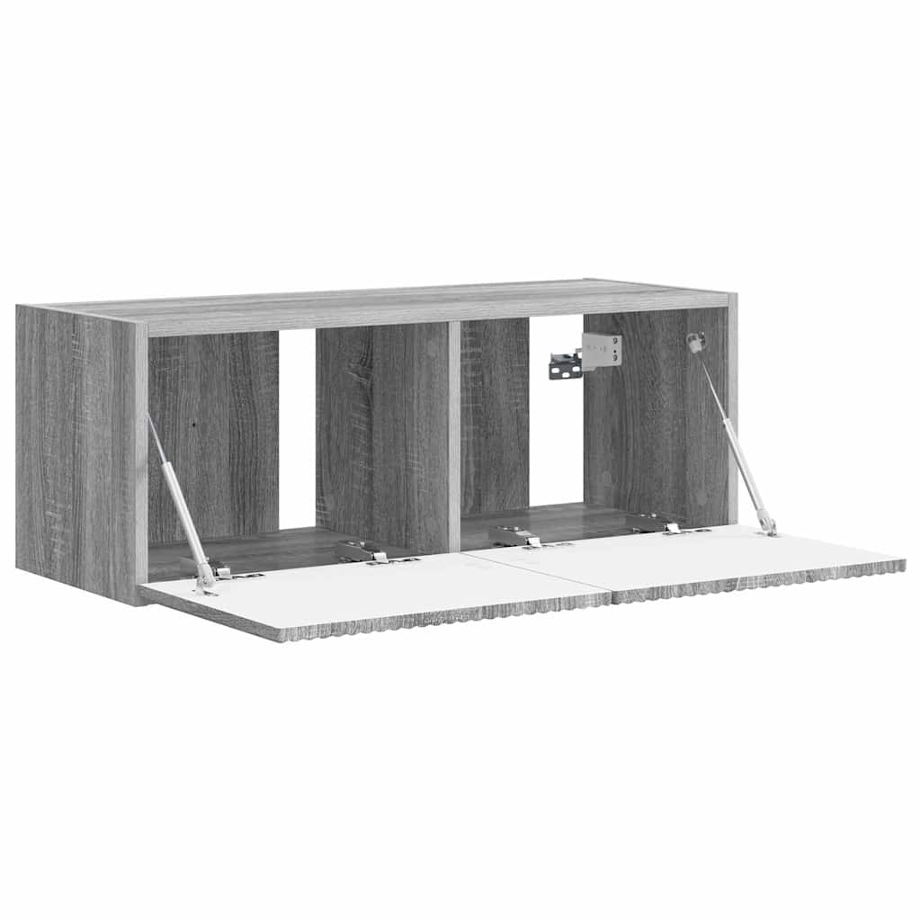 TV Fali Szekrény 78,5 x 31 x 29,5 cm Szürke Sonoma Szerelt Fa