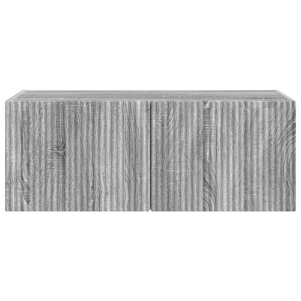 TV Fali Szekrény 78,5 x 31 x 29,5 cm Szürke Sonoma Szerelt Fa
