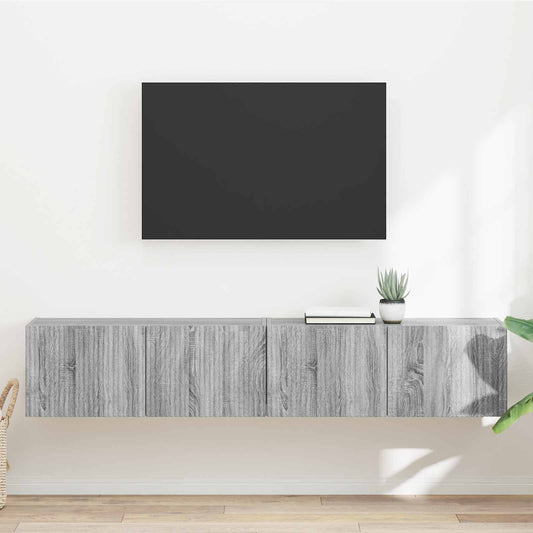 TV Fali Szekrény 2 pcs Szürke Sonoma 78,5 x 31 x 29,5 cm