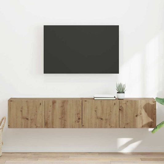 TV Fali Szekrény 2 pcs Művészi tölgy 78,5 x 31 x 29,5 cm