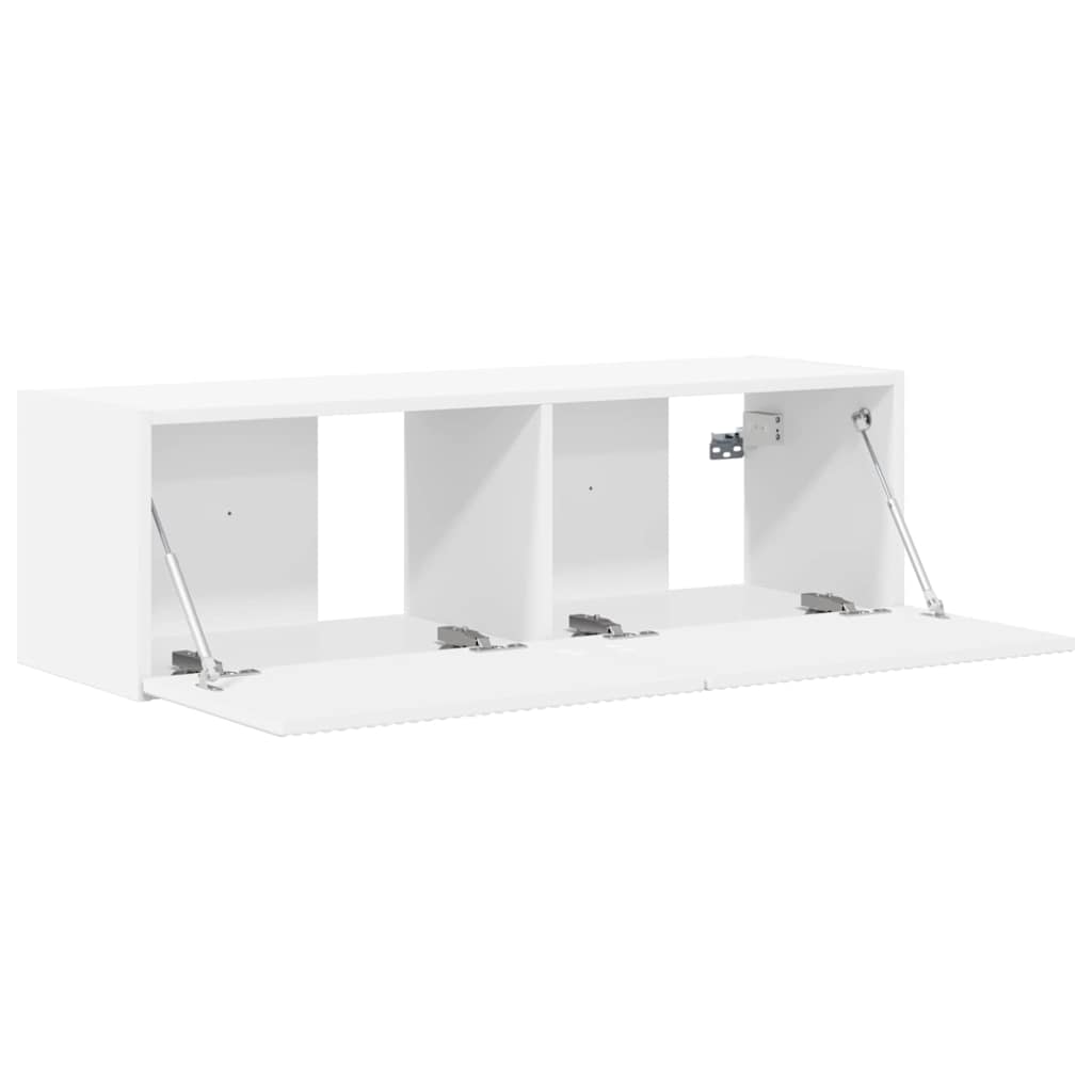 TV Fali Szekrény 98 x 31 x 29,5 cm Fehér Szerelt Fa