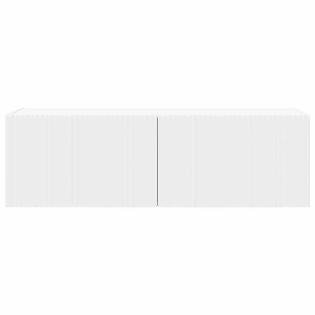 TV Fali Szekrény 98 x 31 x 29,5 cm Fehér Szerelt Fa