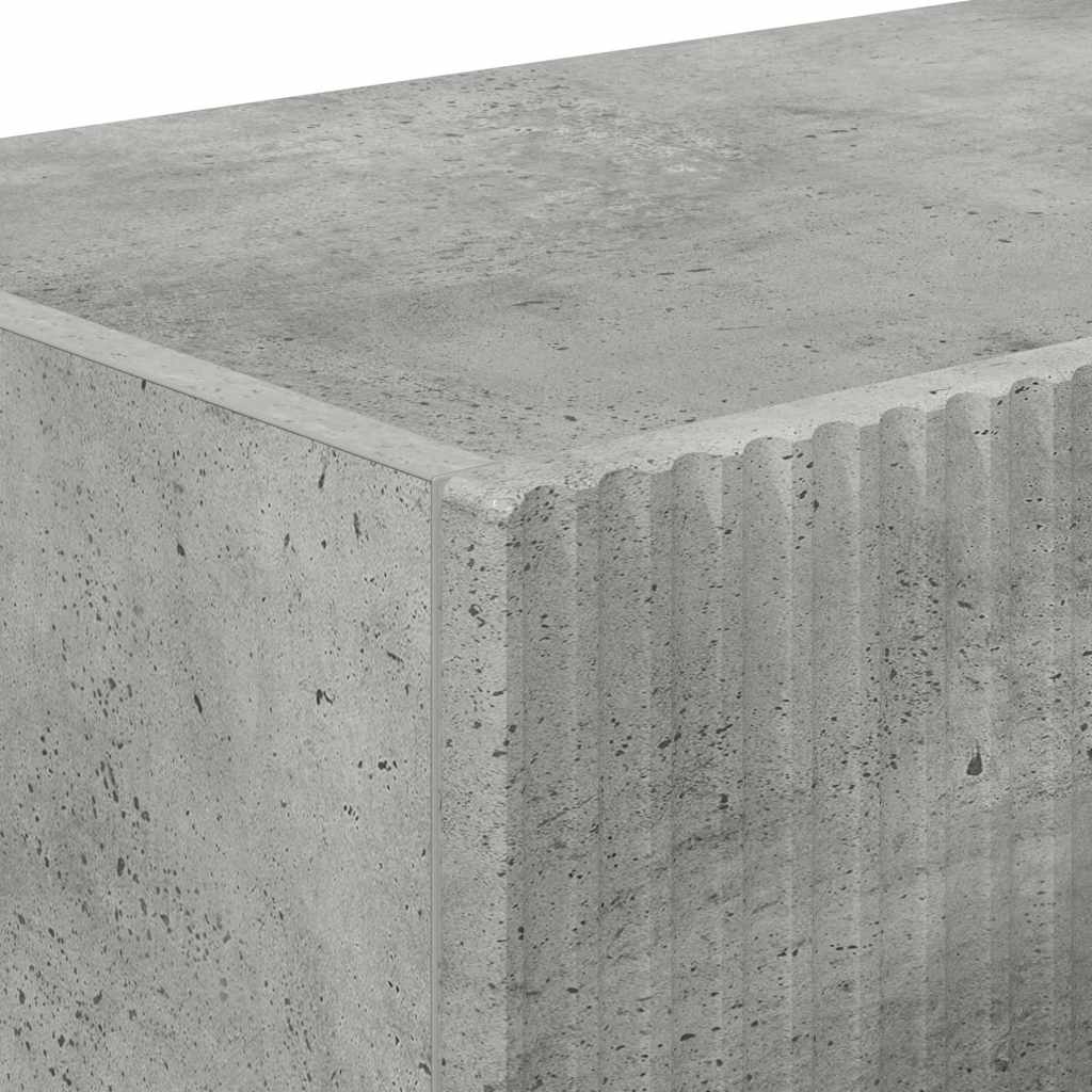 TV Fali Szekrény 98 x 31 x 29,5 cm Beton Szerelt Fa